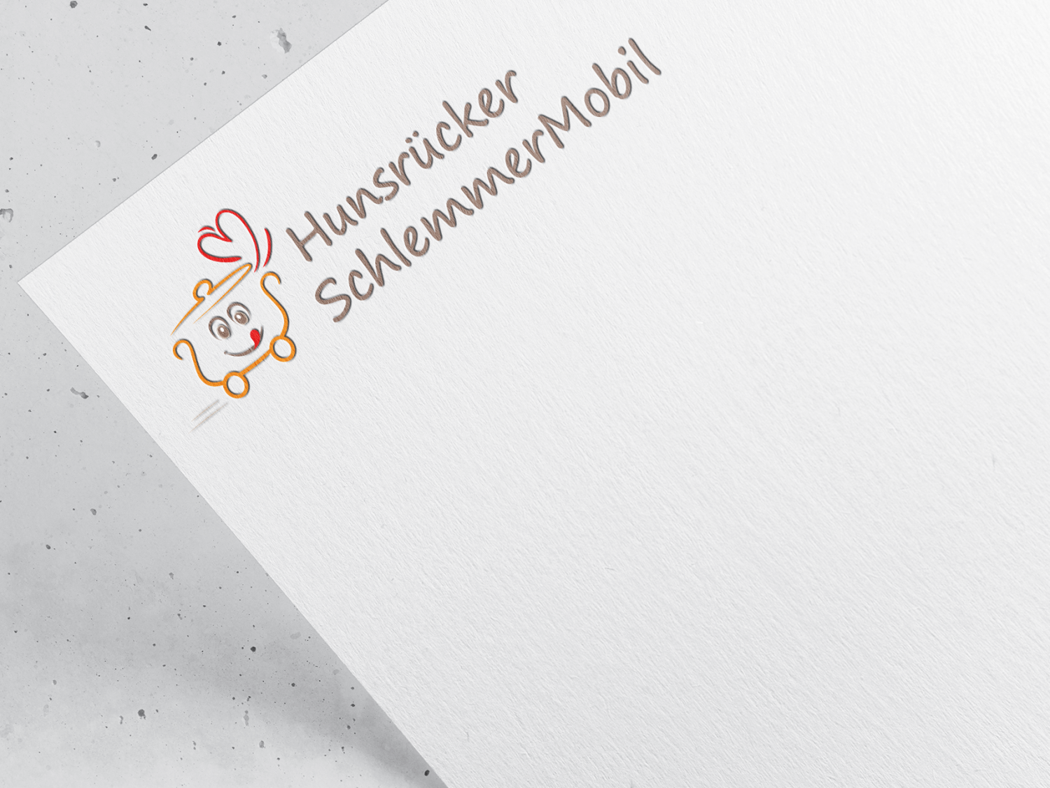 Das neu entworfene Logo des Hunsrücker SchlemmerMobils auf dem Briefbogen.